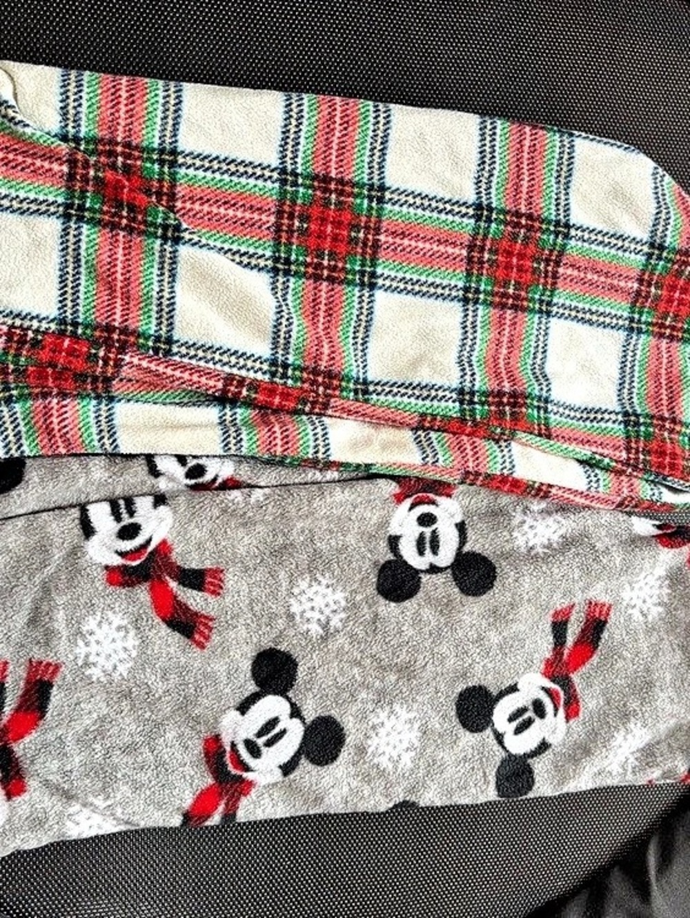 Mickey Mouse Plaid Fleece Set Size 3T Like New